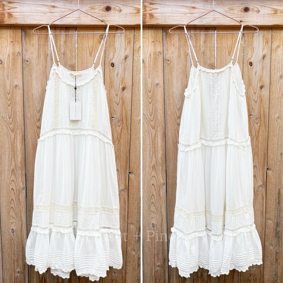 Spell & The Gypsy Collective Hanging Rock Lace Midi Dress Size XS NWT White - Picture 3 of 17